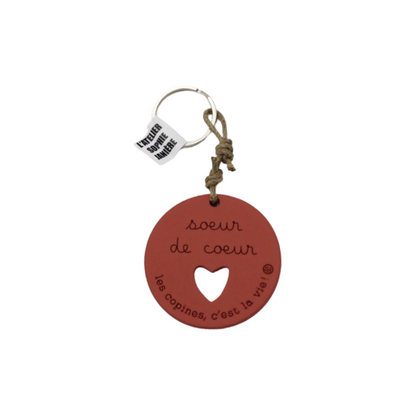 Porte-clés " Soeur de coeur"