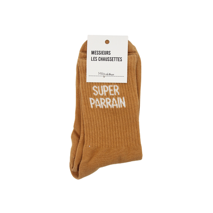 Chaussettes homme "Super Parrain"