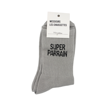 Chaussettes homme "Super Parrain"