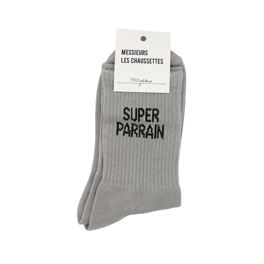 Chaussettes homme "Super Parrain"