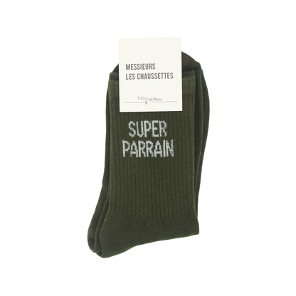 Chaussettes homme "Super Parrain"