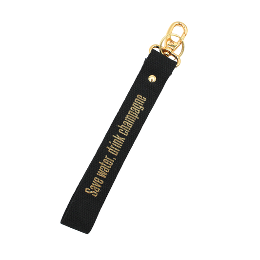 Porte-clés Save water, drink champagne