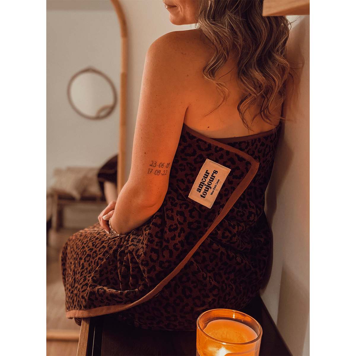 Serviette de bain léopard