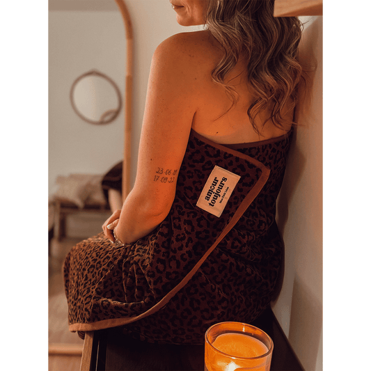 Serviette de bain léopard