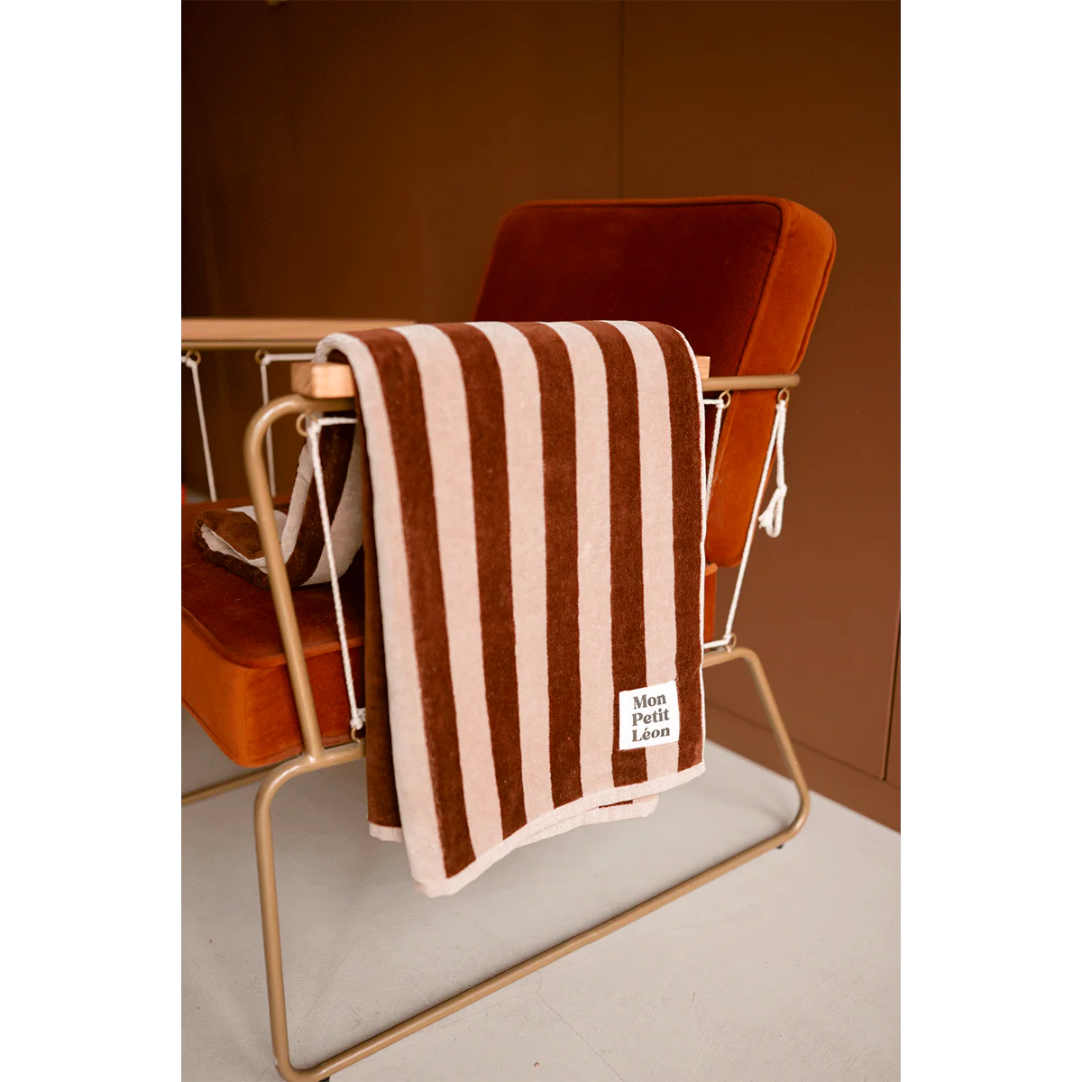 Serviette de bain à rayures