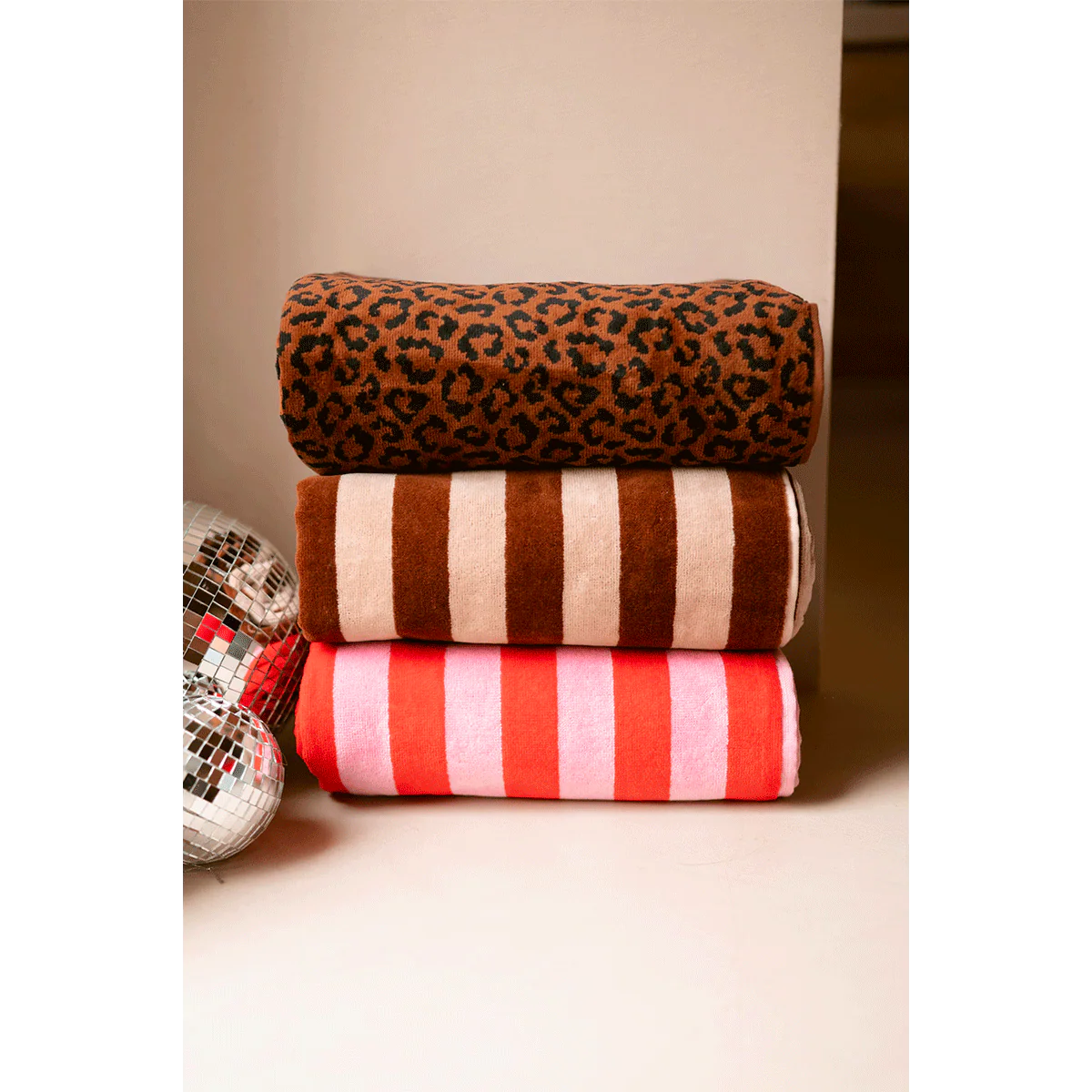Serviette de bain à rayures