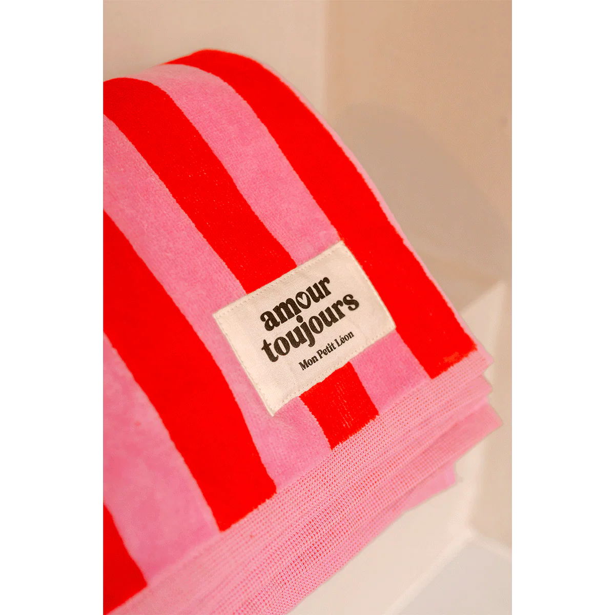 Serviette de bain à rayures