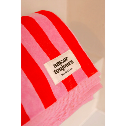 Serviette de bain à rayures