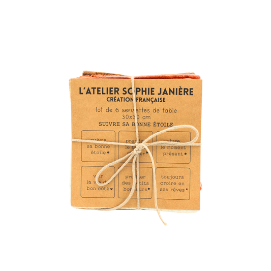 Lot de serviettes "Suivre sa bonne étoile"