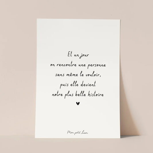Carte "Un jour on rencontre une personne" A6
