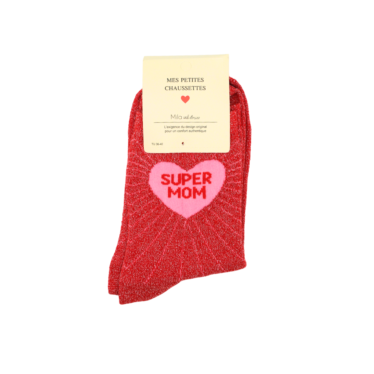 Chaussettes "Super mom"