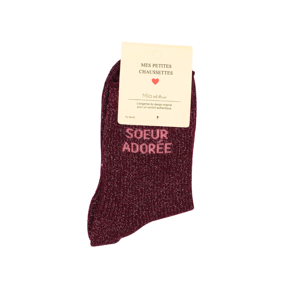 Chaussettes "Soeur adorée"