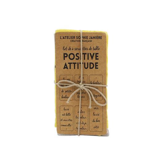 Lot de serviettes « Positive attitude »