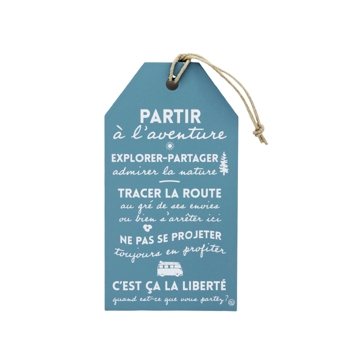 Plaque décorative « Partir à l’aventure »