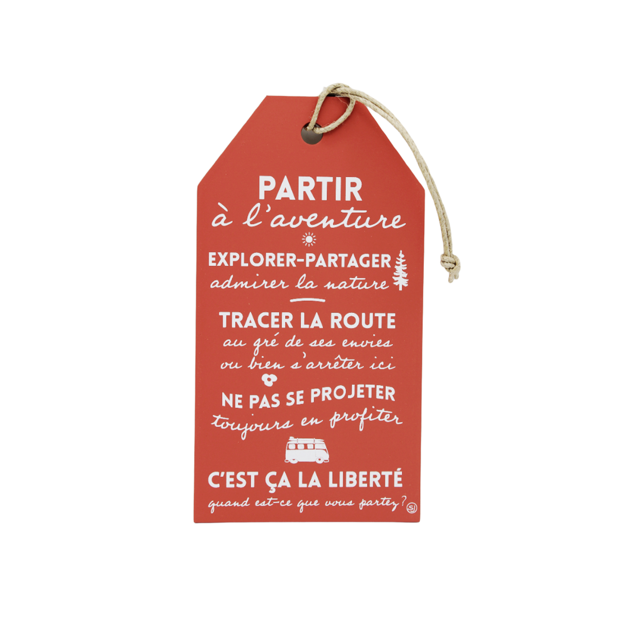 Plaque décorative « Partir à l’aventure »