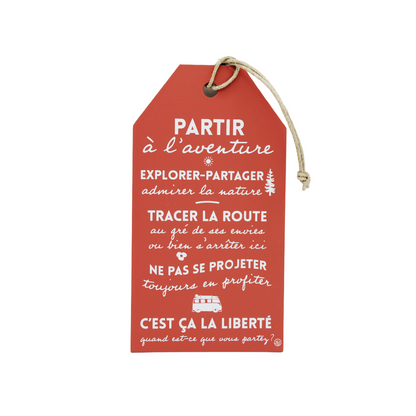 Plaque décorative « Partir à l’aventure »