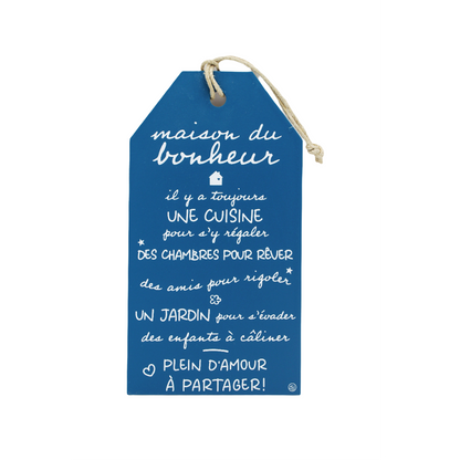 Plaque décorative « Maison du bonheur »