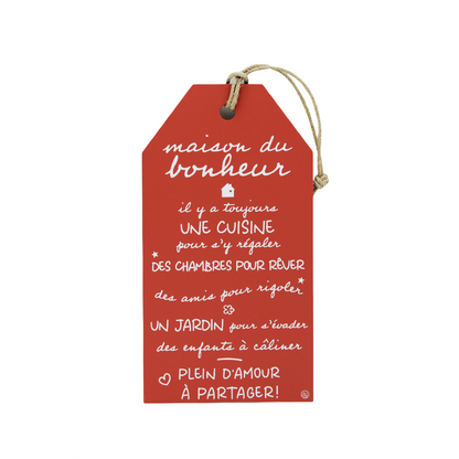 Plaque décorative « Maison du bonheur »