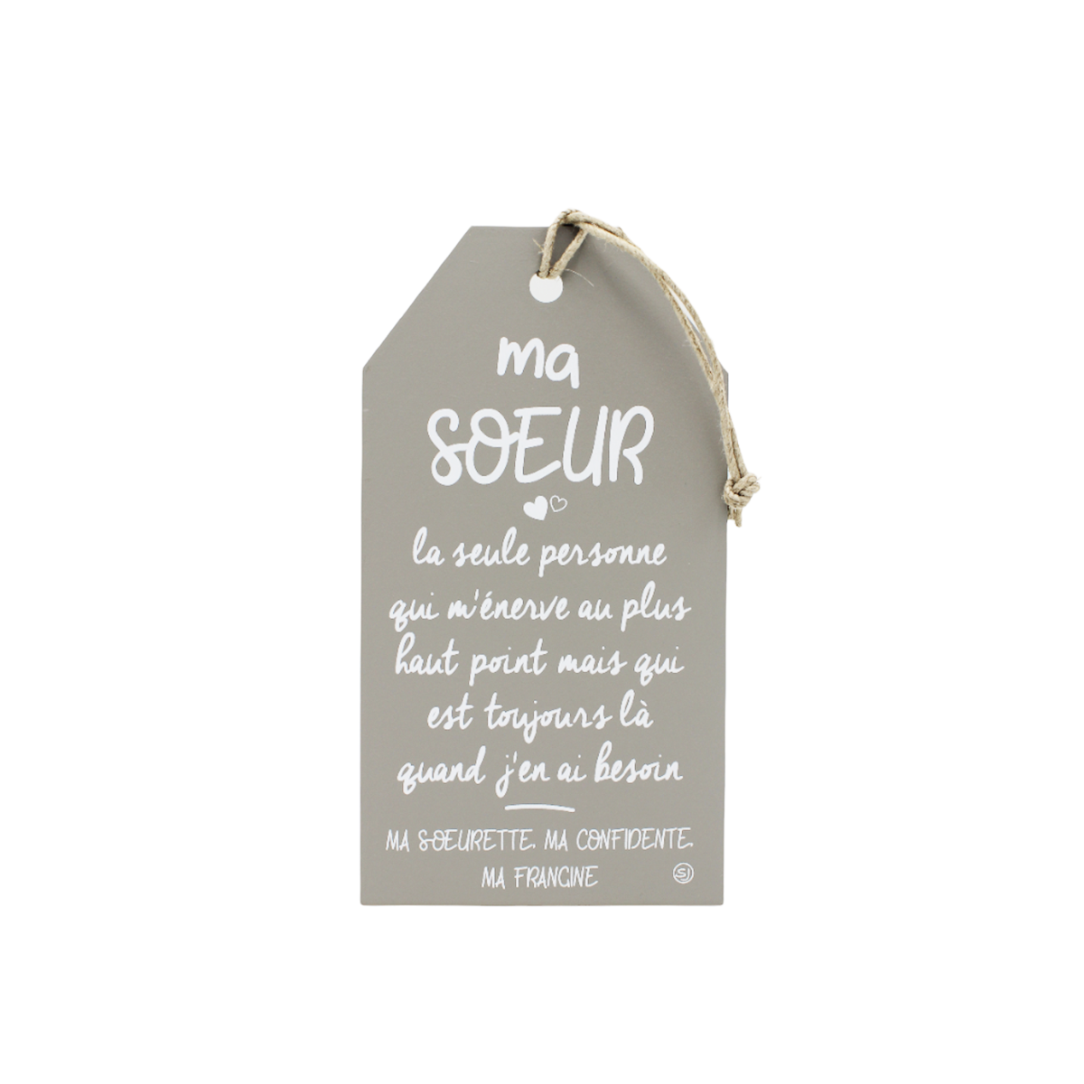 Plaque décorative « Ma sœur »