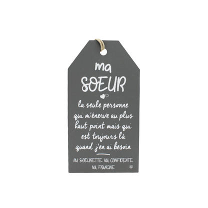 Plaque décorative « Ma sœur »